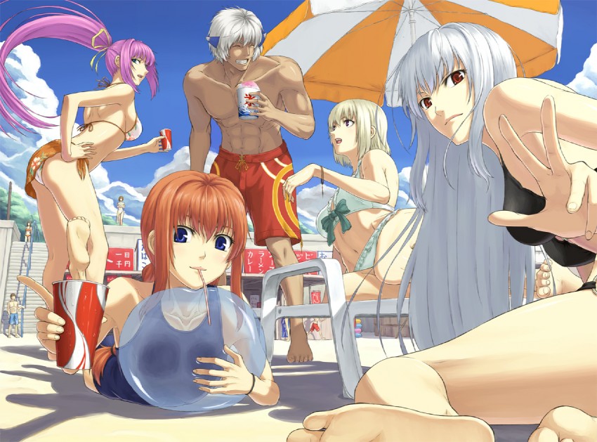 vita, signum, reinforce, shamal, and zafira (lyrical nanoha and 2 more) drawn by nakayama_yukiji