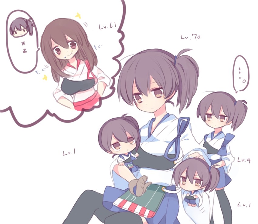 kaga and akagi (kantai collection) drawn by shapeson