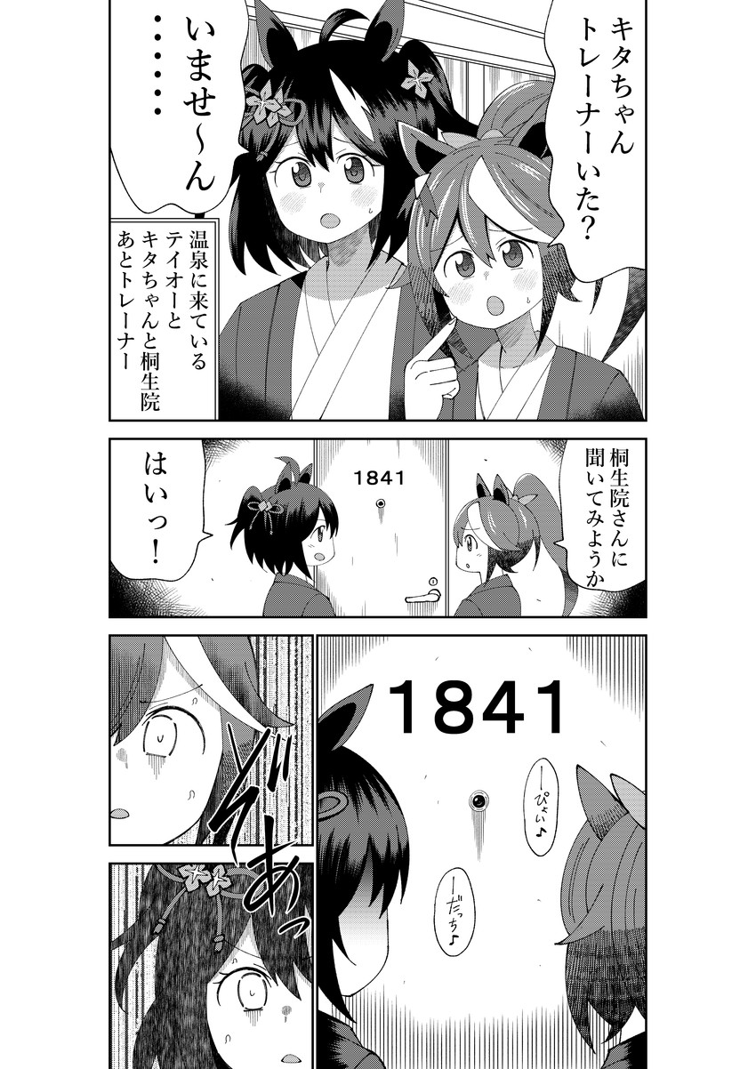 tokai teio and kitasan black (umamusume) drawn by aramori_susumu