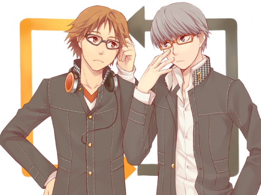 narukami yu and hanamura yousuke (persona and 1 more) drawn by kannuki_hisui