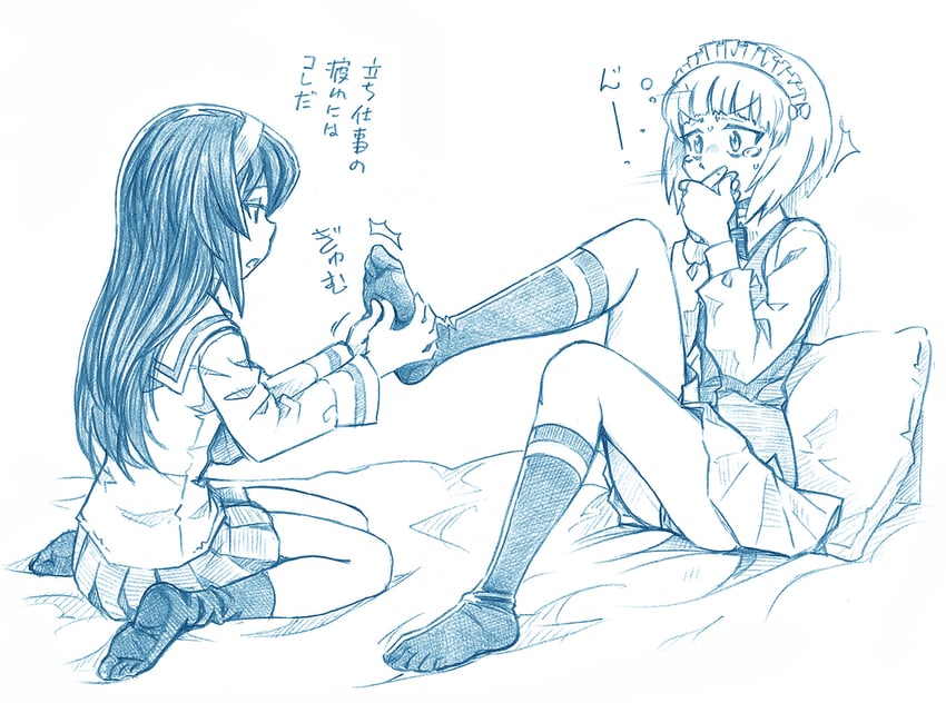 reizei mako and cutlass (girls und panzer) drawn by bbb_(friskuser)