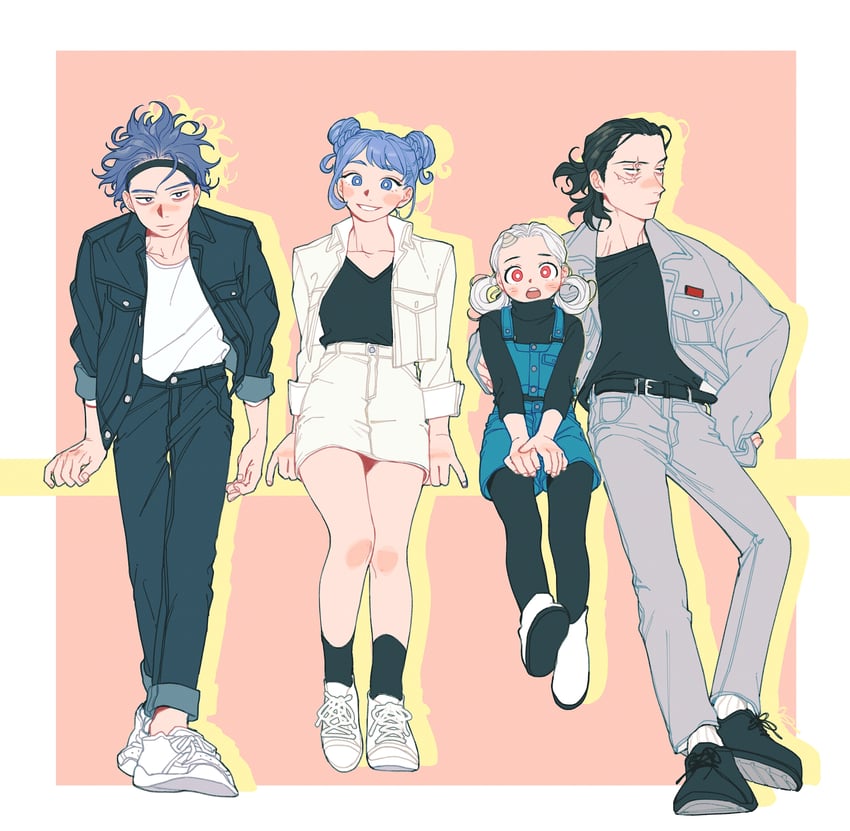 hado nejire, aizawa shota, eri, and shinso hitoshi (boku no hero academia) drawn by oru_2ji