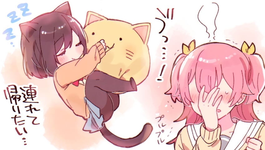 shinonome ena and momoi airi (project sekai) drawn by miyama-zero and sorimachi-doufu