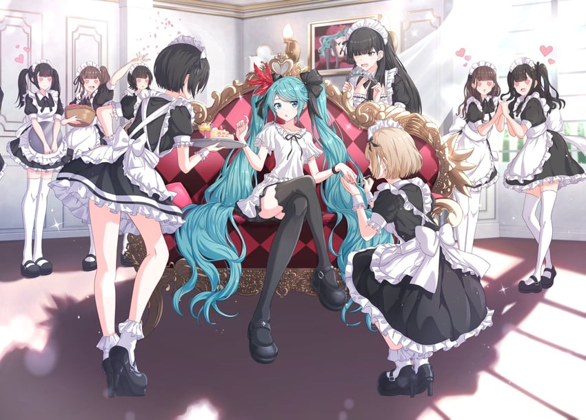 hatsune miku (vocaloid and 1 more) drawn by itogari