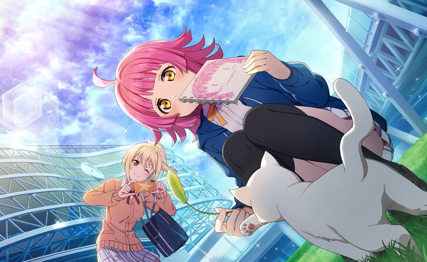 tennoji rina, miyashita ai, and hanpen (love live! and 2 more)