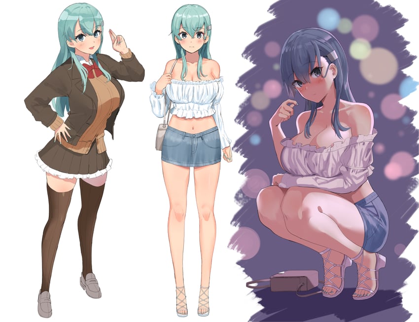 suzuya and suzuya kai ni (kantai collection) drawn by osananajimi_neko
