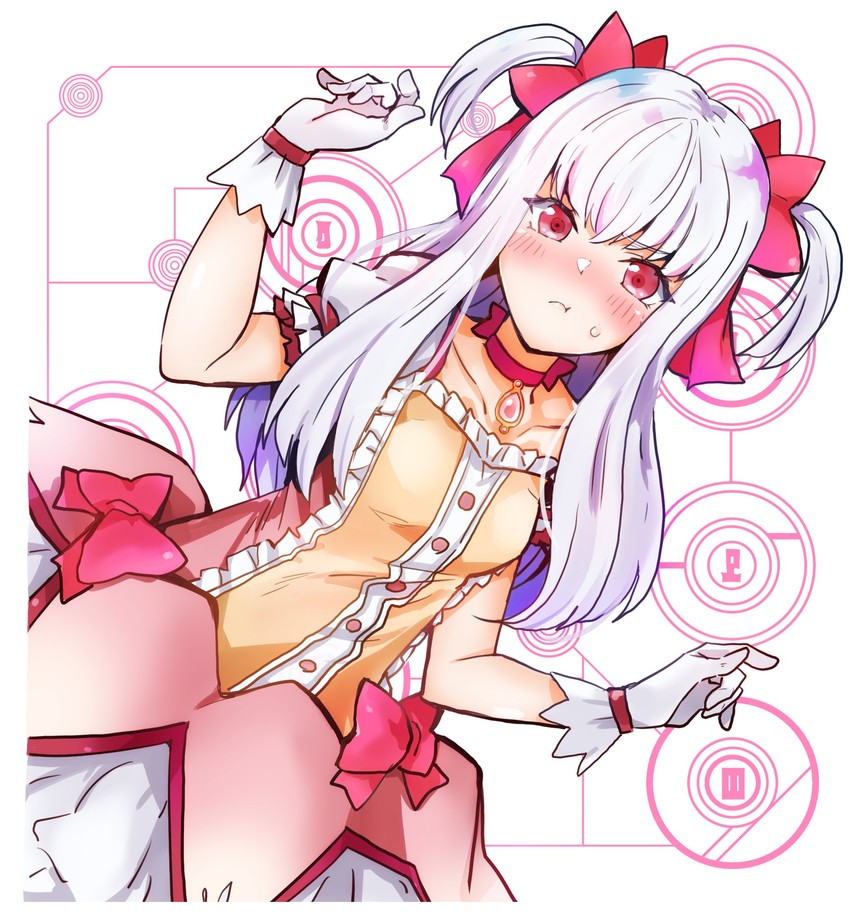 kaname madoka, lysithea von ordelia, and yuuki aoi (fire emblem and 2 more) drawn by oroshipon_zu