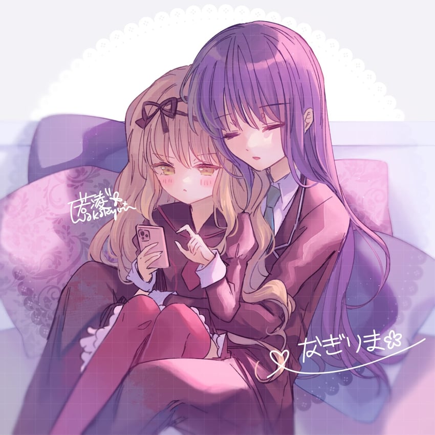 mashiro rima and fujisaki nagihiko (shugo chara!) drawn by waka_ryou