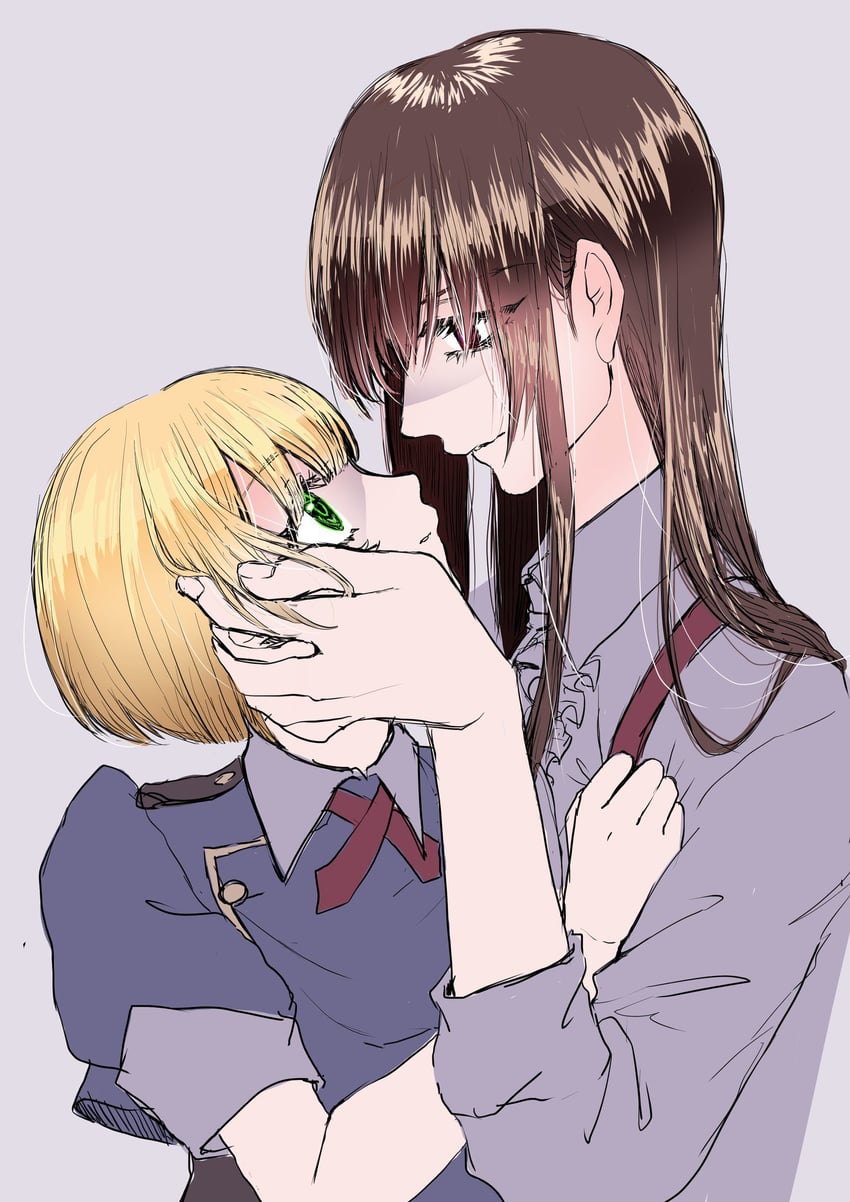 yanagi mion and maruyama kanata (heaven burns red) drawn by leia_1213
