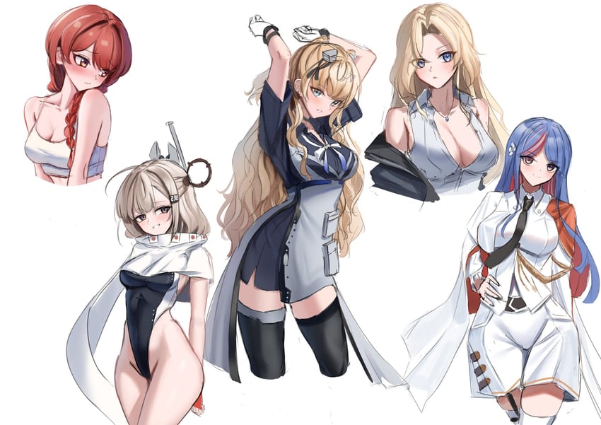 hornet, nevada, wahoo, minneapolis, wahoo kai, and 1 more (kantai collection) drawn by dimos_(dawn_1945)