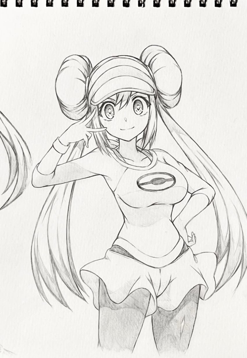 rosa (pokemon and 1 more) drawn by seishun_dendeke