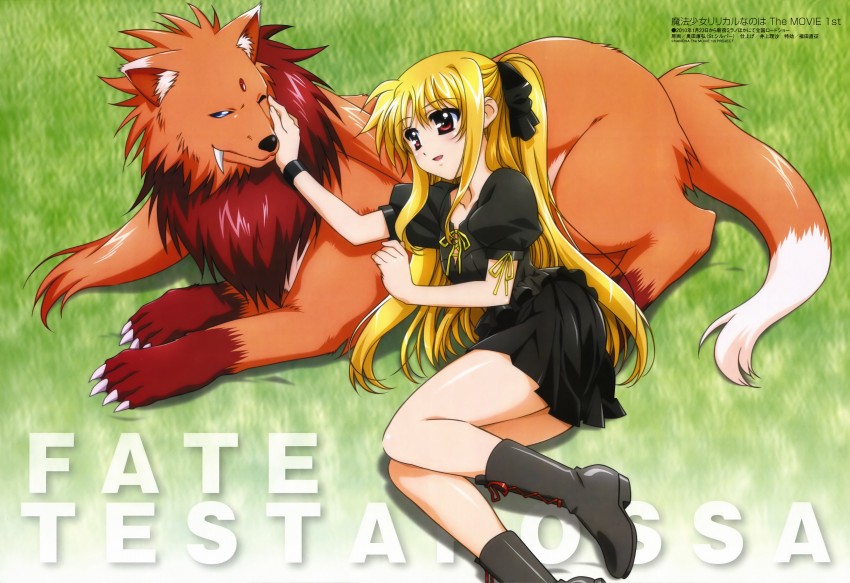 fate testarossa and arf (lyrical nanoha and 3 more) drawn by okuda_yasuhiro