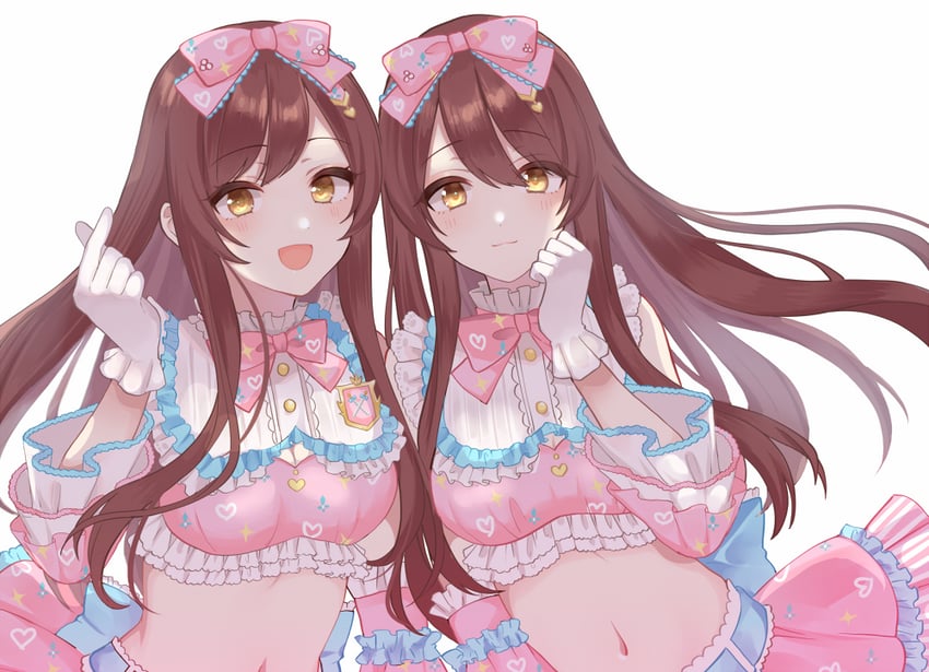 osaki amana and osaki tenka (idolmaster and 2 more) drawn by mhn
