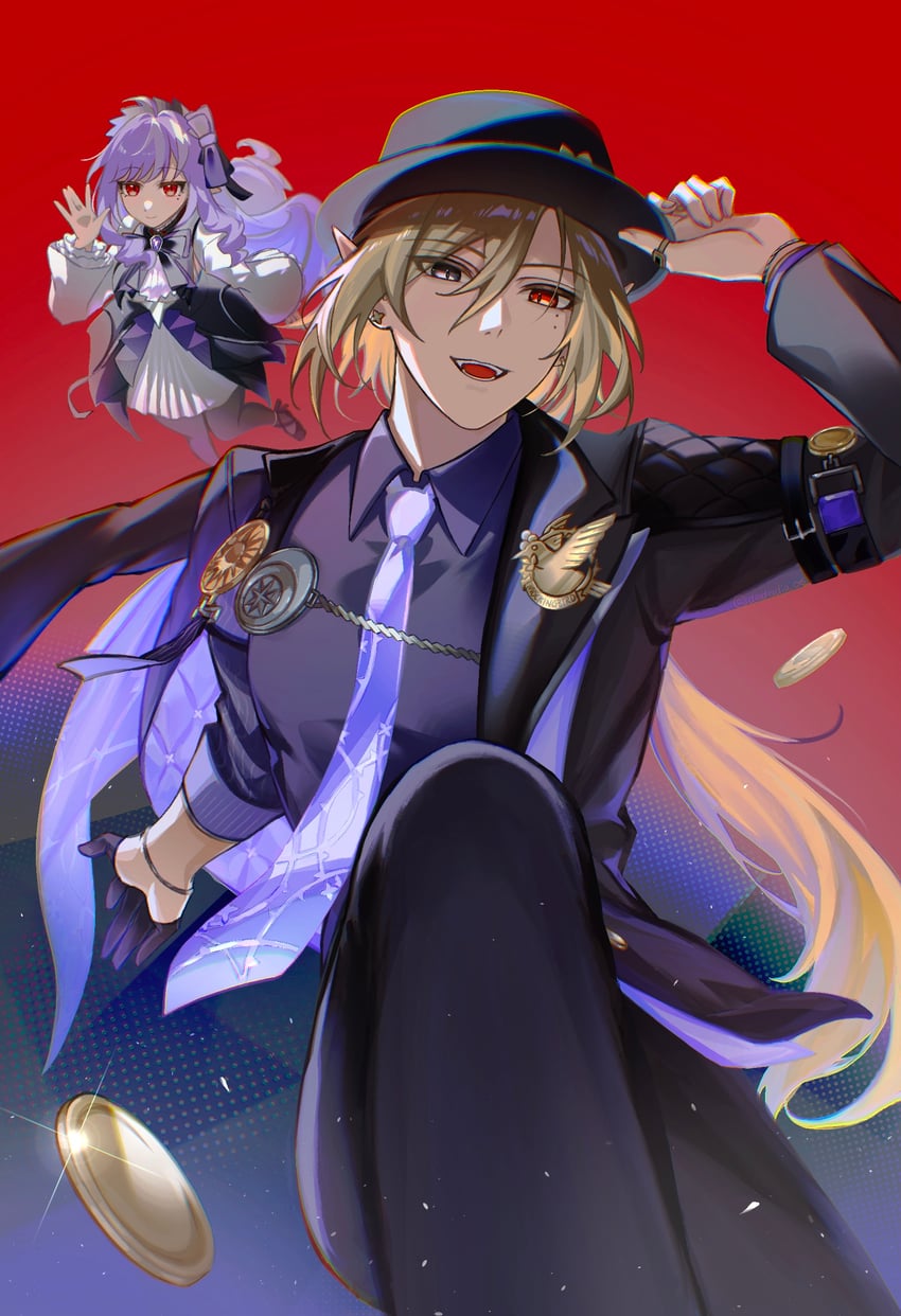 vivian banshee and hugo vlad (zenless zone zero) drawn by diadiadia