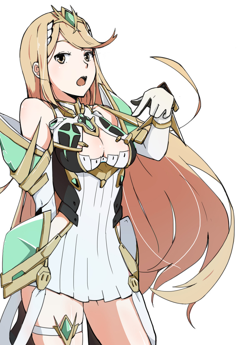 mythra (xenoblade chronicles and 1 more) drawn by fuhuo