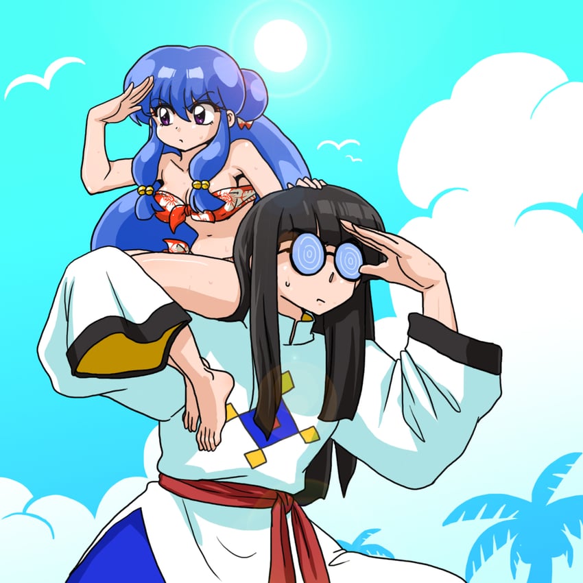 shampoo and mousse (ranma 1/2) drawn by wanta_(futoshi)