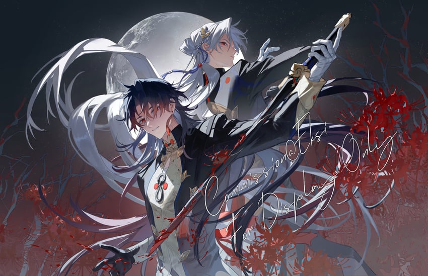 blade and yingxing (honkai and 1 more) drawn by eksi_(kriixx)