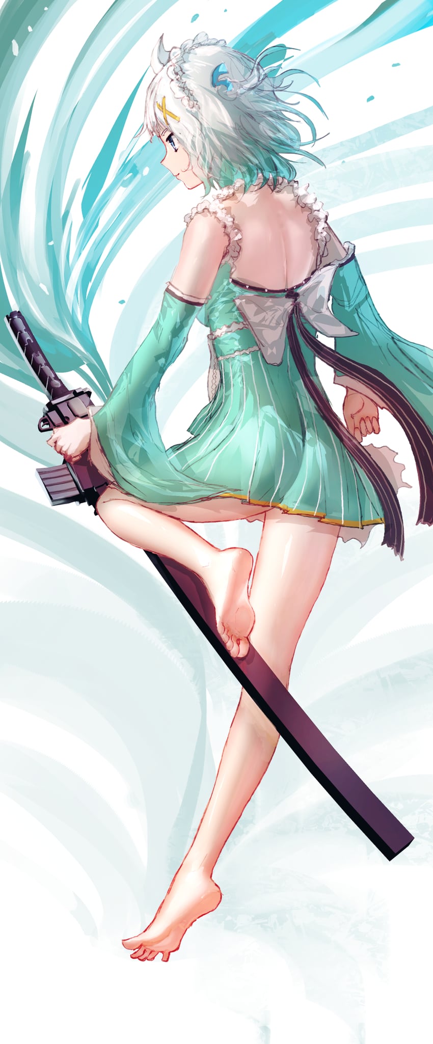 mint fantome (indie virtual youtuber and 2 more) drawn by advarcher