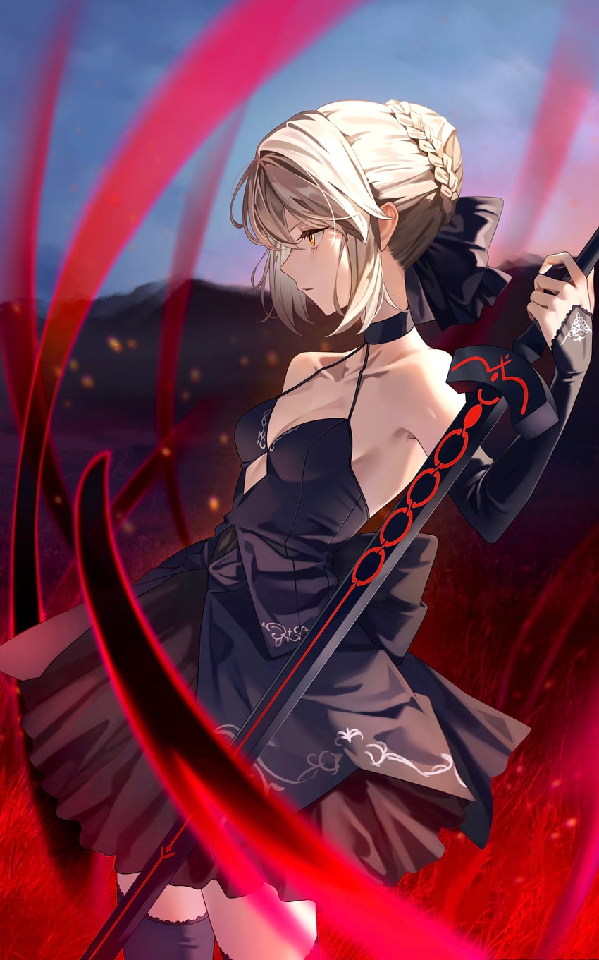 artoria pendragon and saber alter (fate and 1 more) drawn by maririri111
