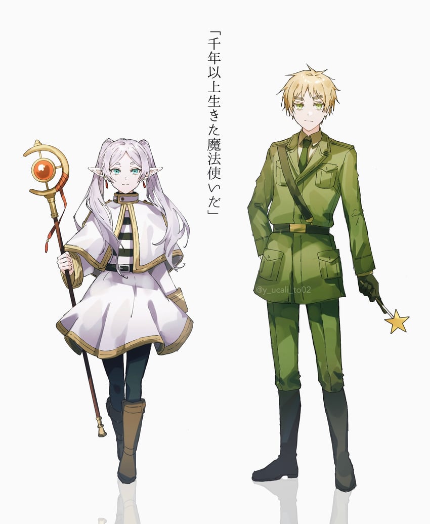 frieren and united kingdom (sousou no frieren and 1 more) drawn by yu_kari_to