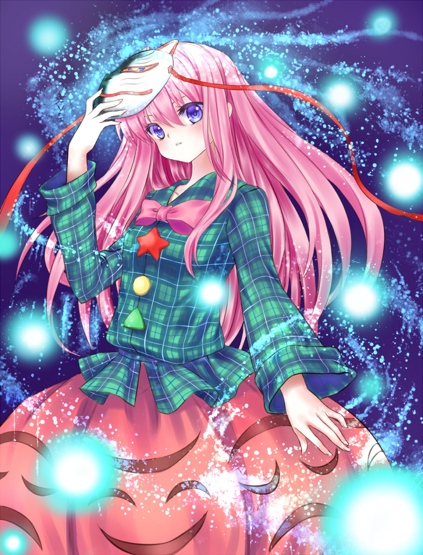 hata no kokoro (touhou) drawn by mirror_(xilu4)