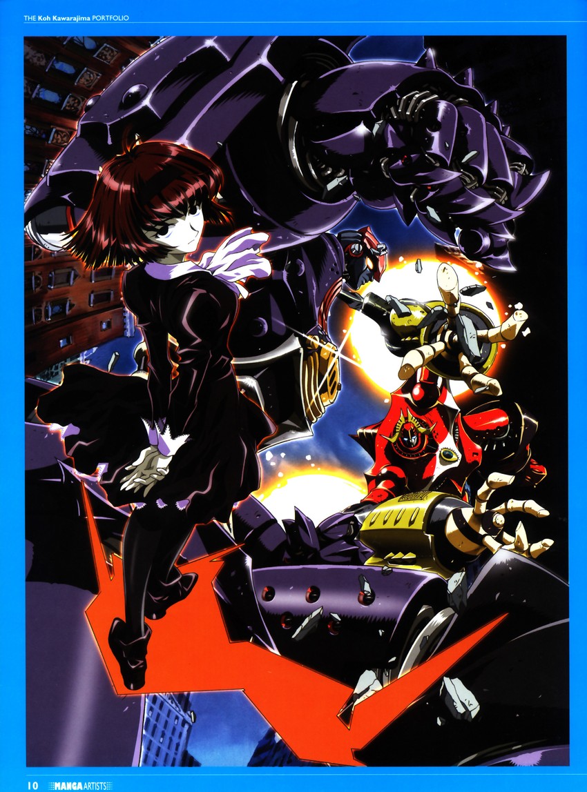 r dorothy wayneright, big o, and big duo (the big o) drawn by kawarajima_kou