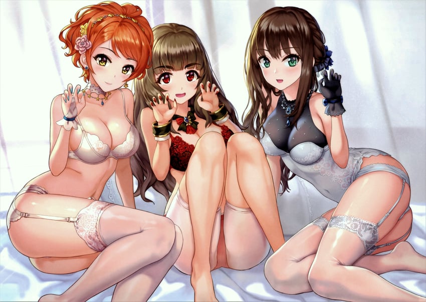 shibuya rin, hojo karen, and kamiya nao (idolmaster and 1 more) drawn by hamahama