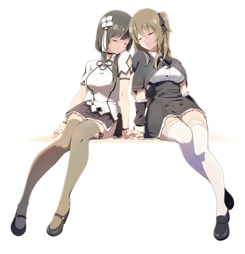 kuo shenlin and wang yujia (assault lily) drawn by motsutoko