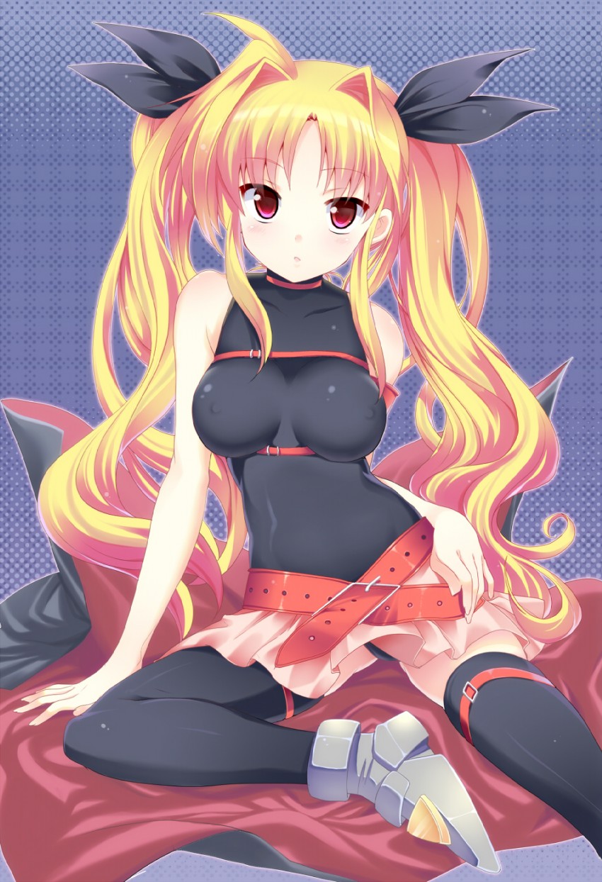 fate testarossa (lyrical nanoha and 1 more) drawn by pikazo