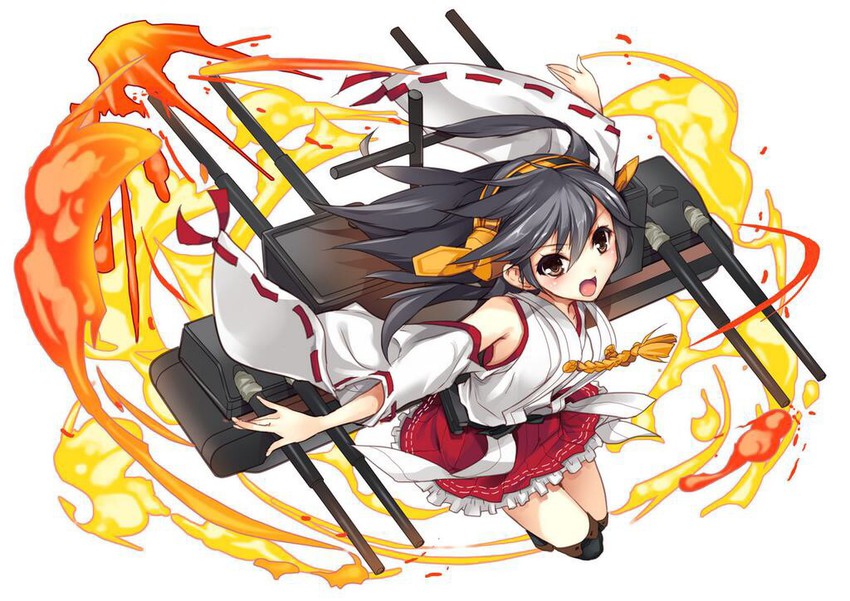 haruna (kantai collection and 1 more) drawn by yoshiwo