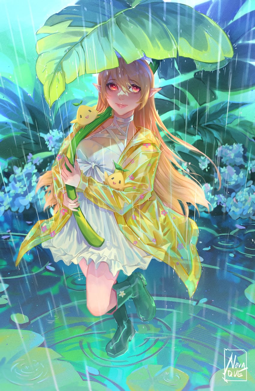 pomu rainpuff and pomudachi (nijisanji and 1 more) drawn by novaque