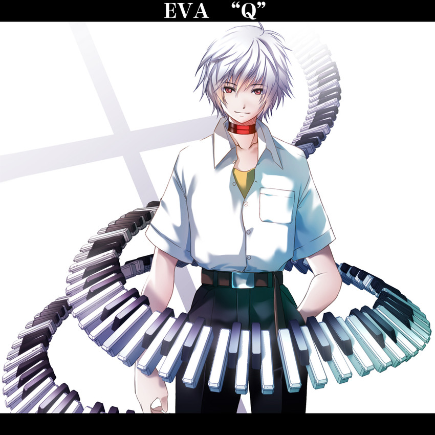 nagisa kaworu (neon genesis evangelion and 2 more) drawn by kakizaka_hachishika