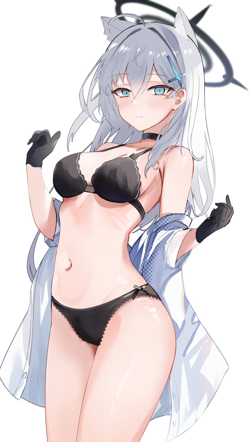 shiroko and shiroko terror (blue archive) drawn by nohohon_neko