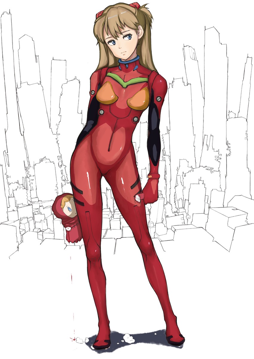 souryuu asuka langley (neon genesis evangelion and 2 more) drawn by wr_(karakusa_senbei)