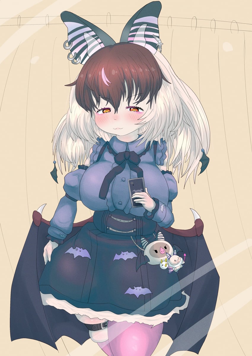 brown long-eared bat and poporu (kemono friends and 1 more) drawn by nekomar_nknk