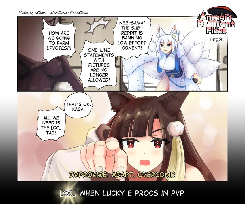 kaga and akagi (azur lane and 2 more) drawn by s.claw