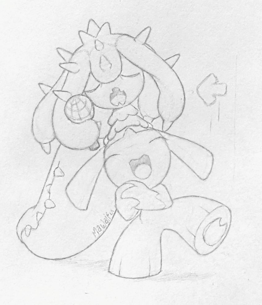 mawile and mareanie (pokemon and 1 more) drawn by mawaifu