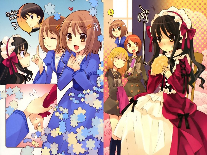 shana, yoshida kazumi, and sakai yuuji (shakugan no shana) drawn by ito_noizi