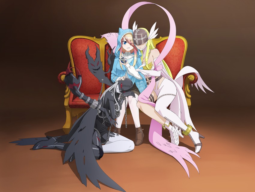 angewomon and ladydevimon (original and 1 more) drawn by milk_(1667865540)
