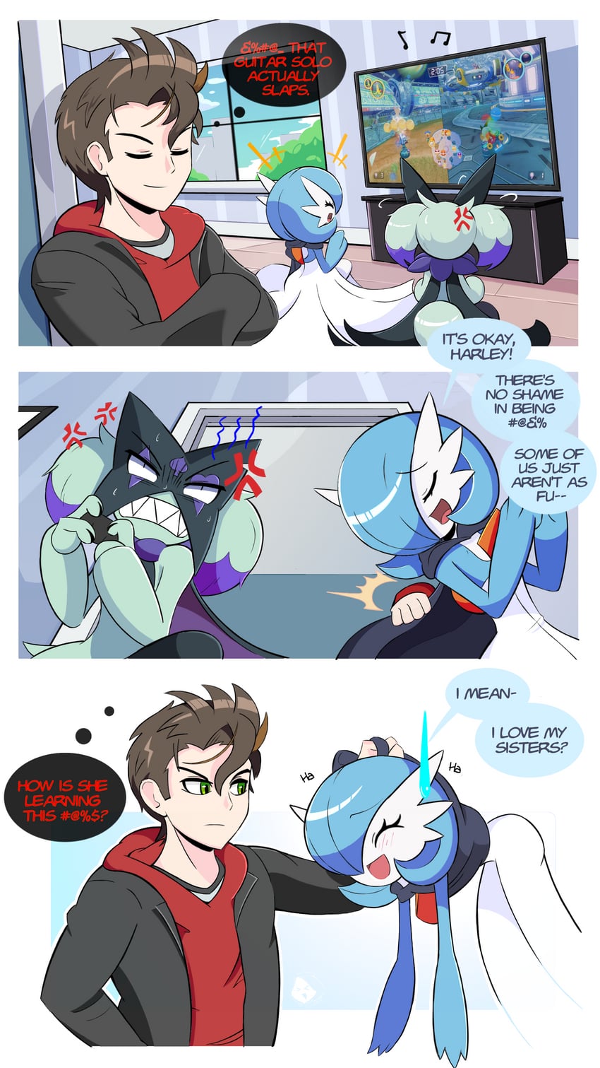 gardevoir and meowscarada (original and 4 more) drawn by mr._death