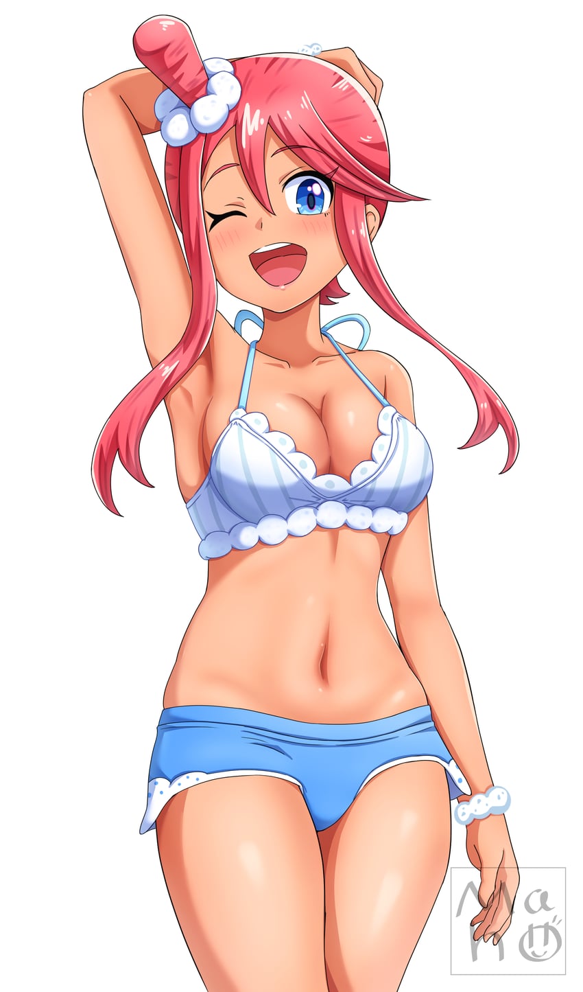 skyla (pokemon and 1 more) drawn by maho_(corotonton5150)