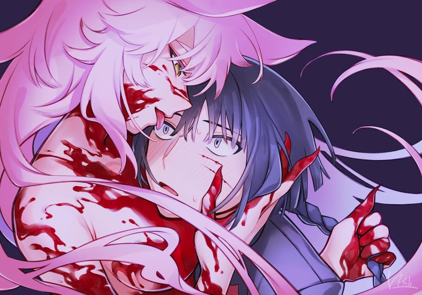 tamamo, koyanskaya, and taigong wang (fate and 1 more) drawn by kandis_milk