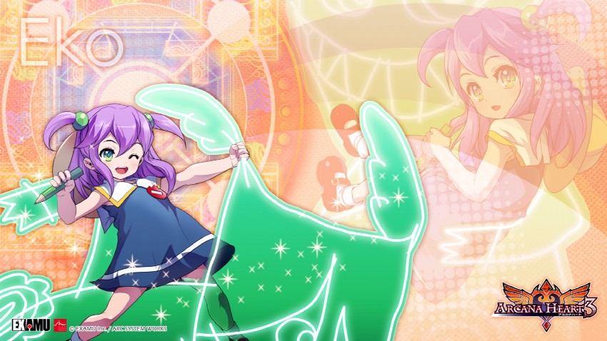 eko and kaz (arcana heart and 1 more) drawn by akaga_hirotaka