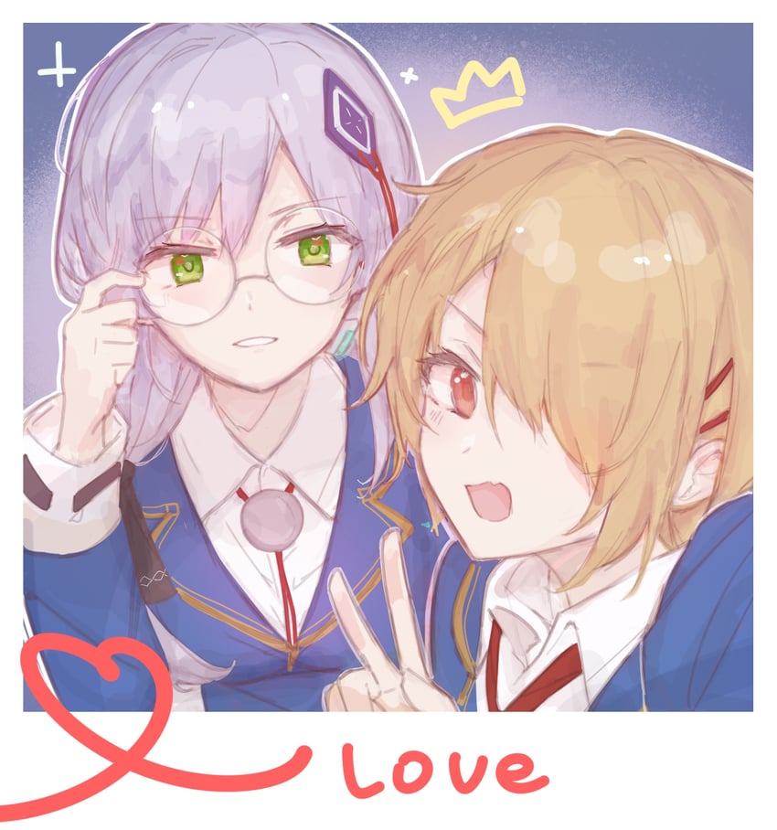 kayamori ruka and izumi yuki (heaven burns red) drawn by scorpio95715391