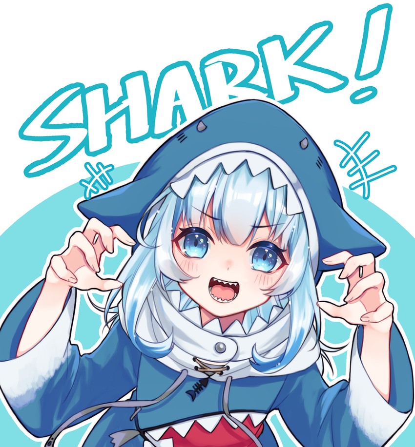 gawr gura (hololive and 1 more) drawn by usagi_(cecilia