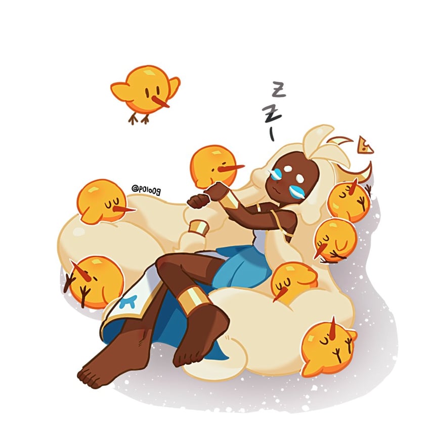 mozzarella cookie and cheesebird (cookie run and 1 more) drawn by michelin_(p0lo09)
