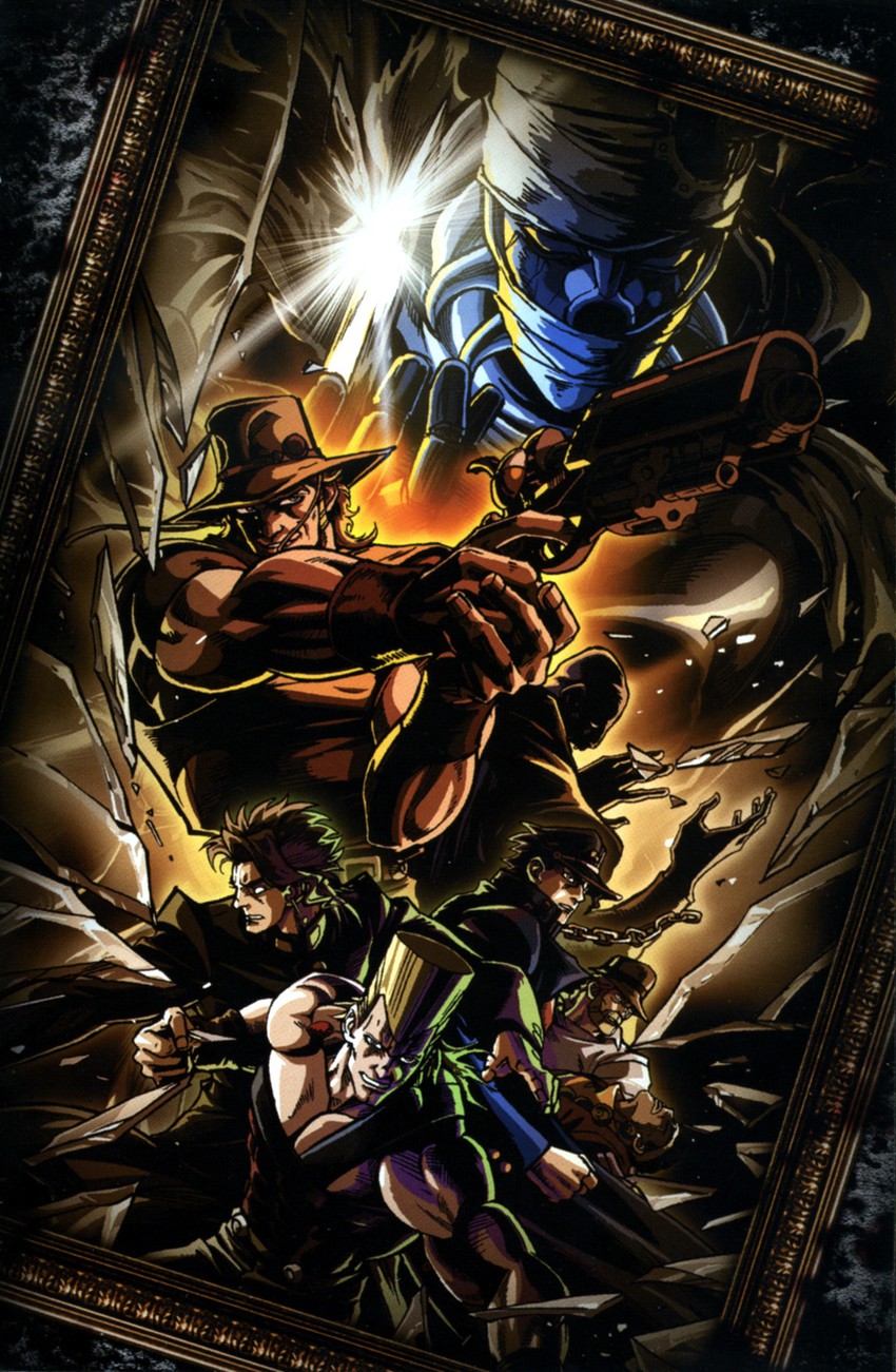 joseph joestar, kujo jotaro, kakyoin noriaki, jean pierre polnareff, mohammed avdol, and 3 more (jojo no kimyou na bouken and 1 more)