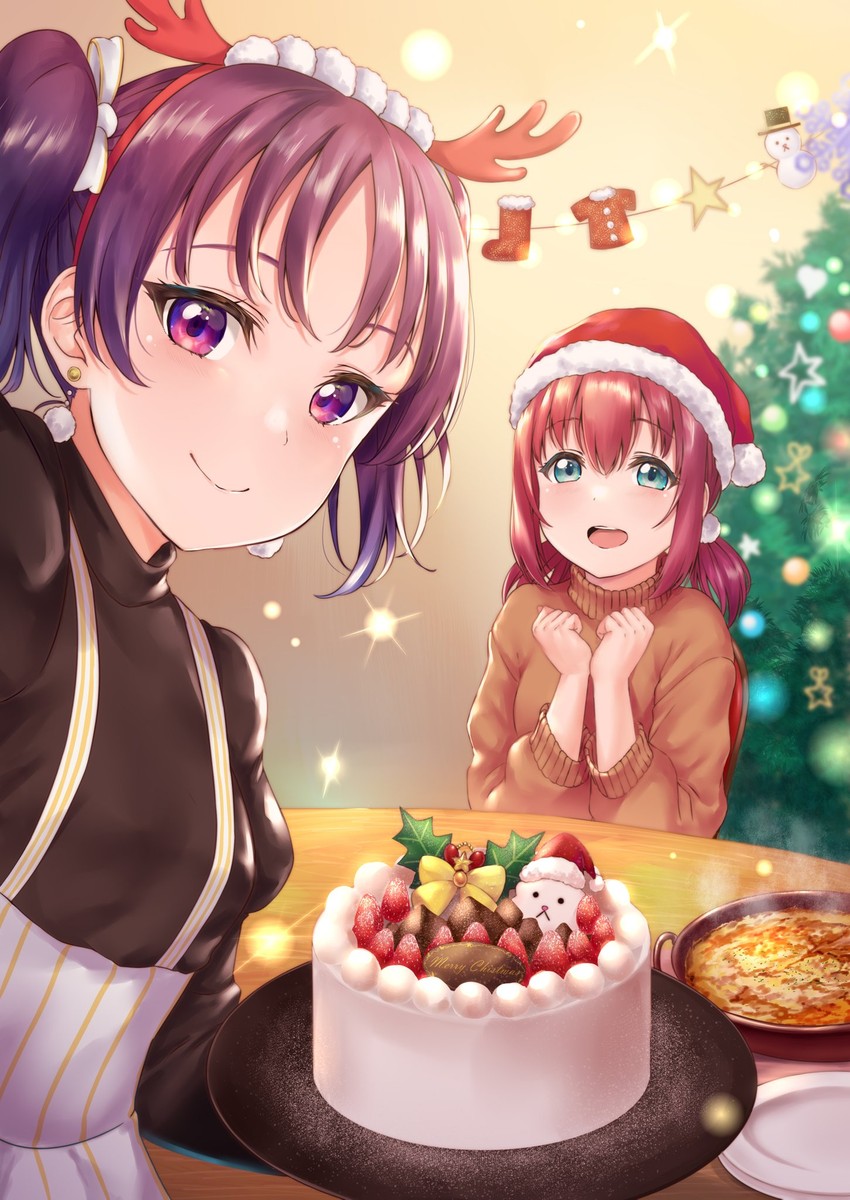 kurosawa ruby and kazuno leah (love live! and 1 more) drawn by rama_(yu-light8)