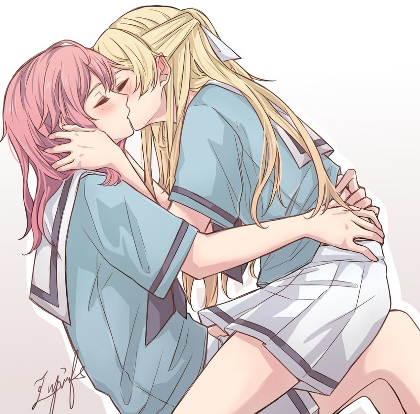 maruyama aya and shirasagi chisato (bang dream!) drawn by aiiro_bokujuu