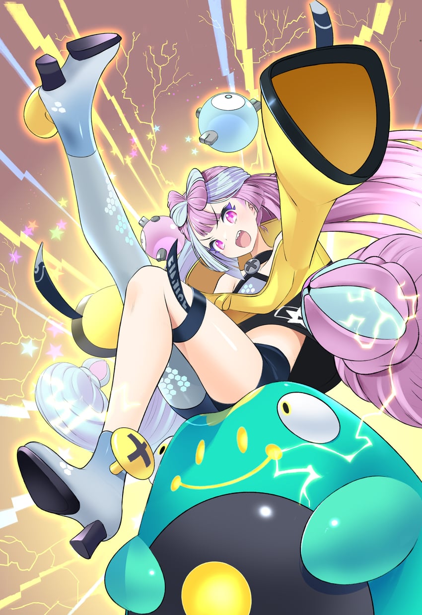 iono and bellibolt (pokemon and 1 more) drawn by tm_(hanamakisan)